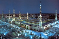 Masjid Nabawi evening aerial 2 Madinah